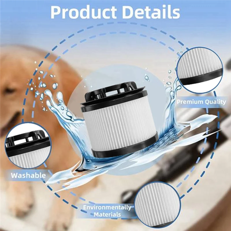 ABZA-6PCS 진공 청소기 필터 스크린 및 필터 면 키트 LEVOIT LVAC 200 진공 청소기 액세서리 교체 부품