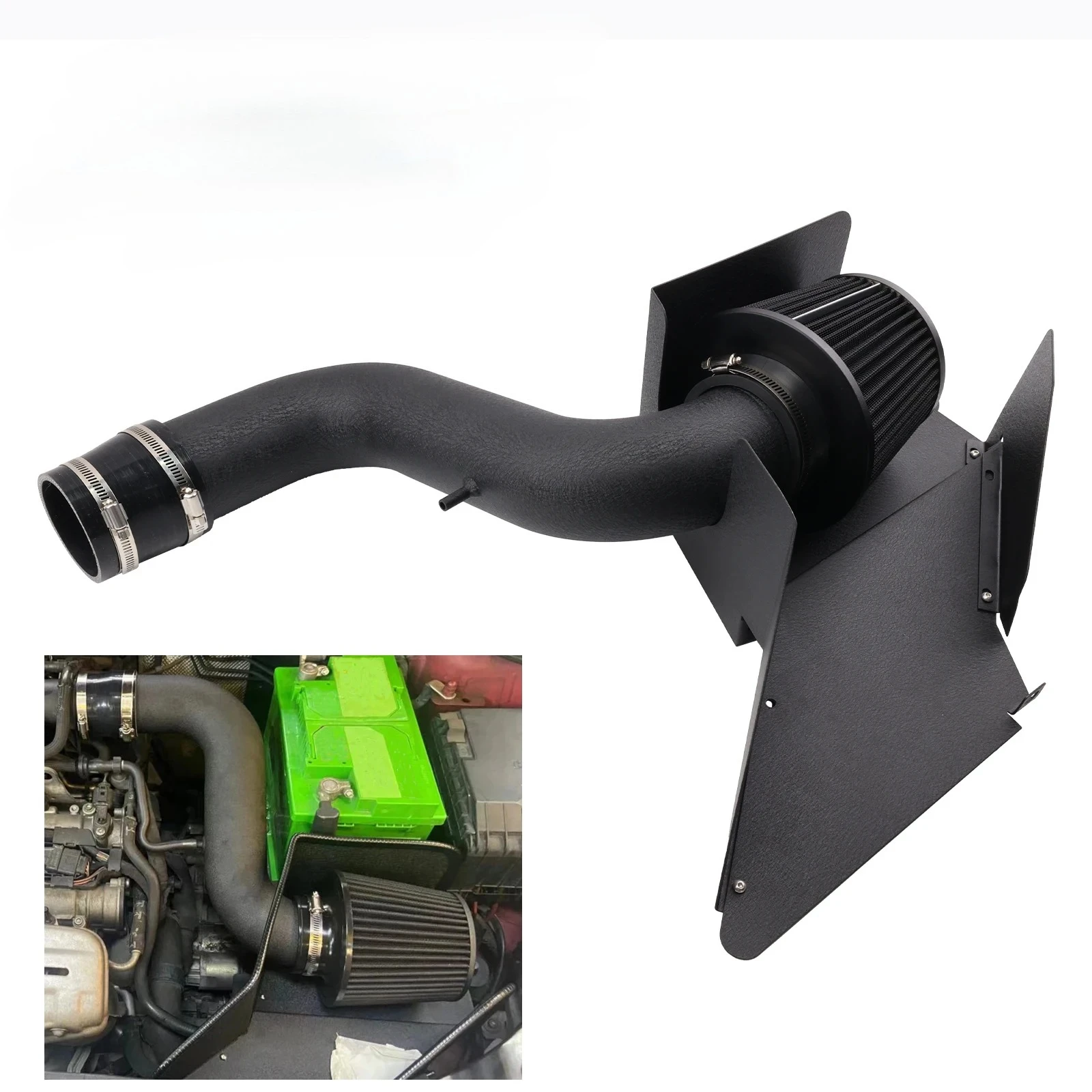 Black Filter High Performance Cold Air Intake System Kit for VW Golf MK5, MK6, Beetle, Scirocco 1.4TSI EA111