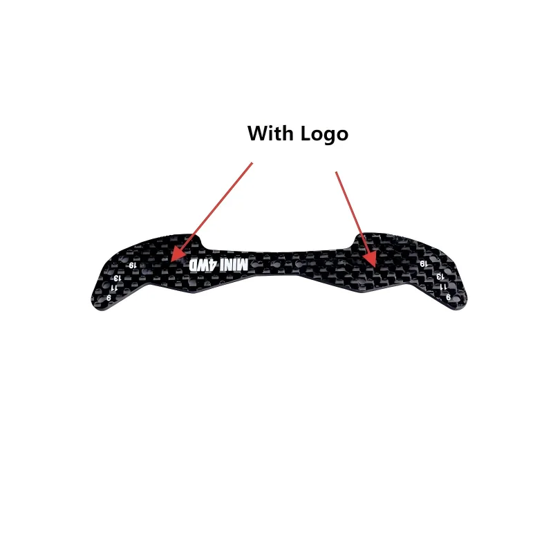 DIY 4WD Car Parts - Carbon Fiber Batman Front & Rear Spoiler for 15499 Model with logo