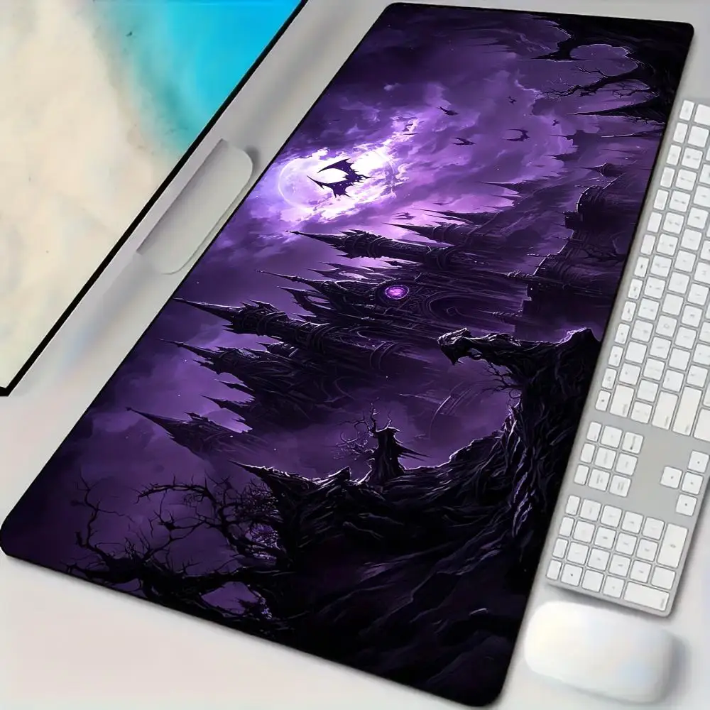 Mysterious Demon Castle Mouse Pad Desk Mat Large Computer Office Carpet XXL Mousepad Gamer Gaming PC Accessories Keyboard Rug