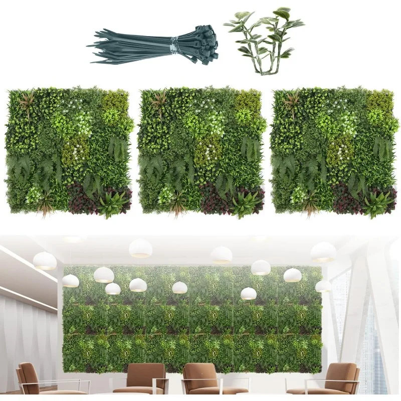 2025 Greenery Wall Backdrop Room Decor   Artificial Green Privacy Screens  Hedge Wall Panels - Pack of 3