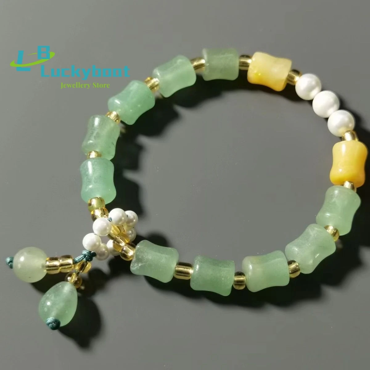 Gold Wire Jade Bracelet Xinjiang Gobi Jade Ice Seed Handstring Rising High Colored Accessories Quartzite Jade Green Dongling