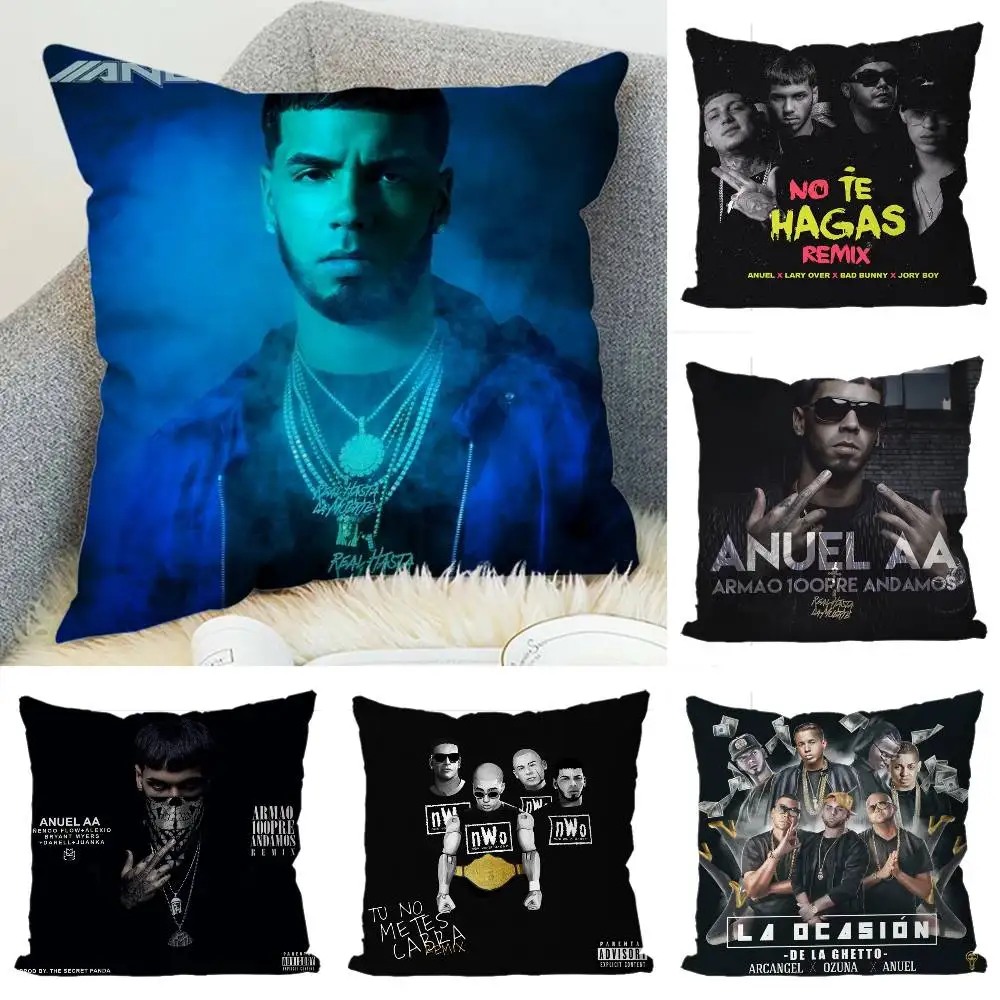 

Anuel Aa Pillow Case Luxury Double-sided For Car Pillows 45x45 Cushions Cover Home And Decoration Sofa Pillowcase 50x50