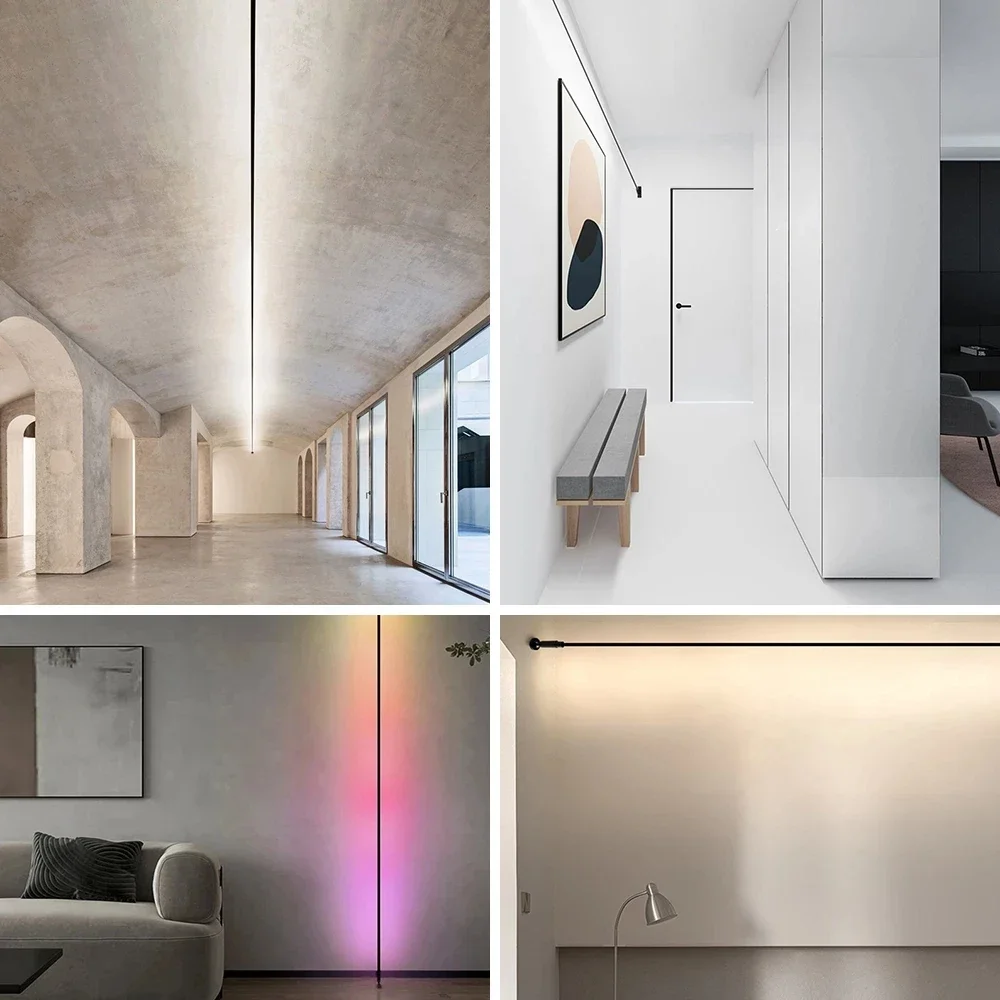 Barre lumineuse Led en acier, profilé en Aluminium, pour intérieur, salon, chambre à coucher, plafond, décoration, bricolage