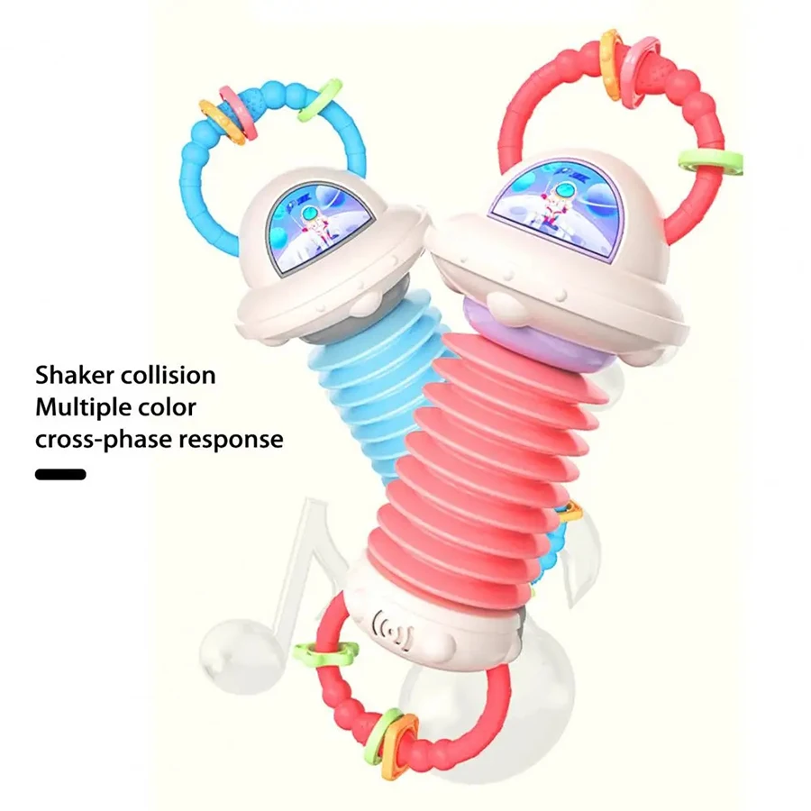 Muziekontwikkeling Zintuiglijk leerspeelgoed Ruimtevaarder Cartoon Accordeon Baby Educatief instrument Kinderen Elektronisch vocaal speelgoedcadeau