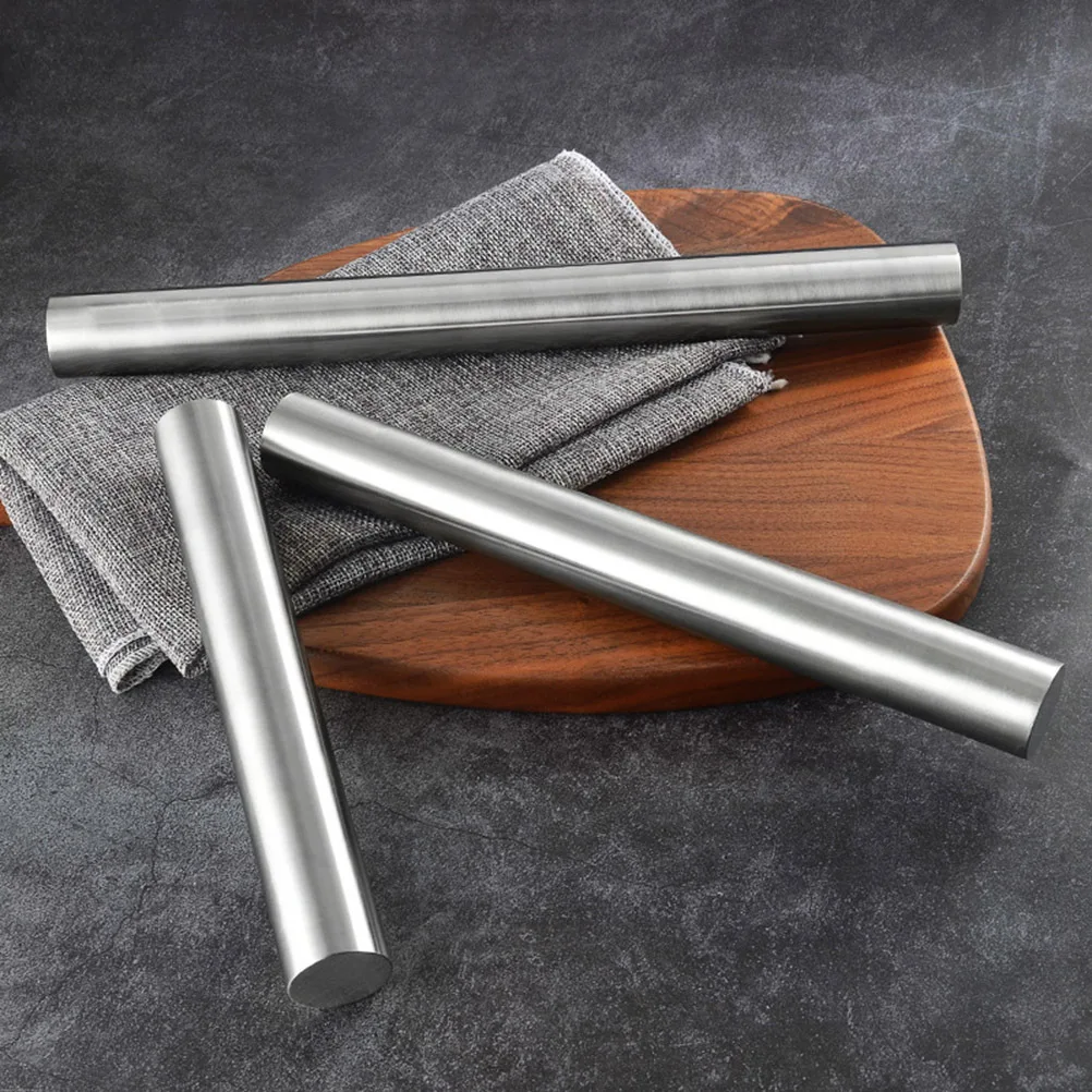 

1pc Stainless Steel Rolling 22.5X2.8Cm Non-Stick Dough For Baking Pastry Dumpling Making Kitchen Tool Dumpling Rolling Pin Dough