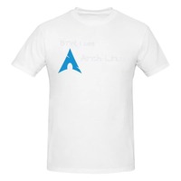 Men Btw Arch Linux I Use Arch T Shirt Vintage  Cotton Crewneck Sleeve Shirts