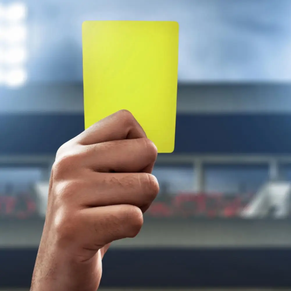 Sports Referee Card 1 Set Wear-resistant Tough Rectangle  Football Red And Yellow Cards Referee Equipment