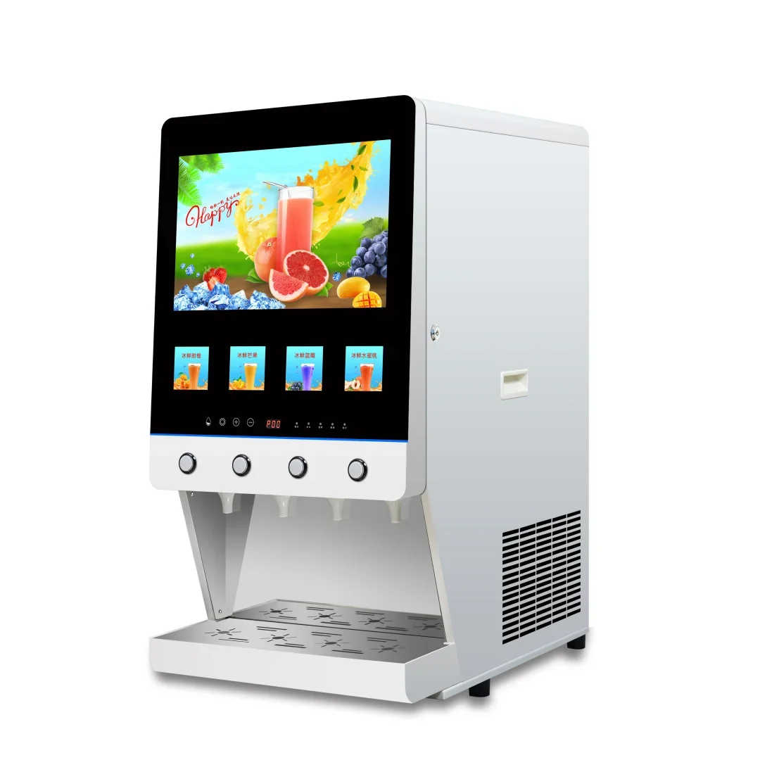

Desktop Professional 4 Cold Drinks Fully Automatic Coffee Orange Juice Vending Machine for Commercial