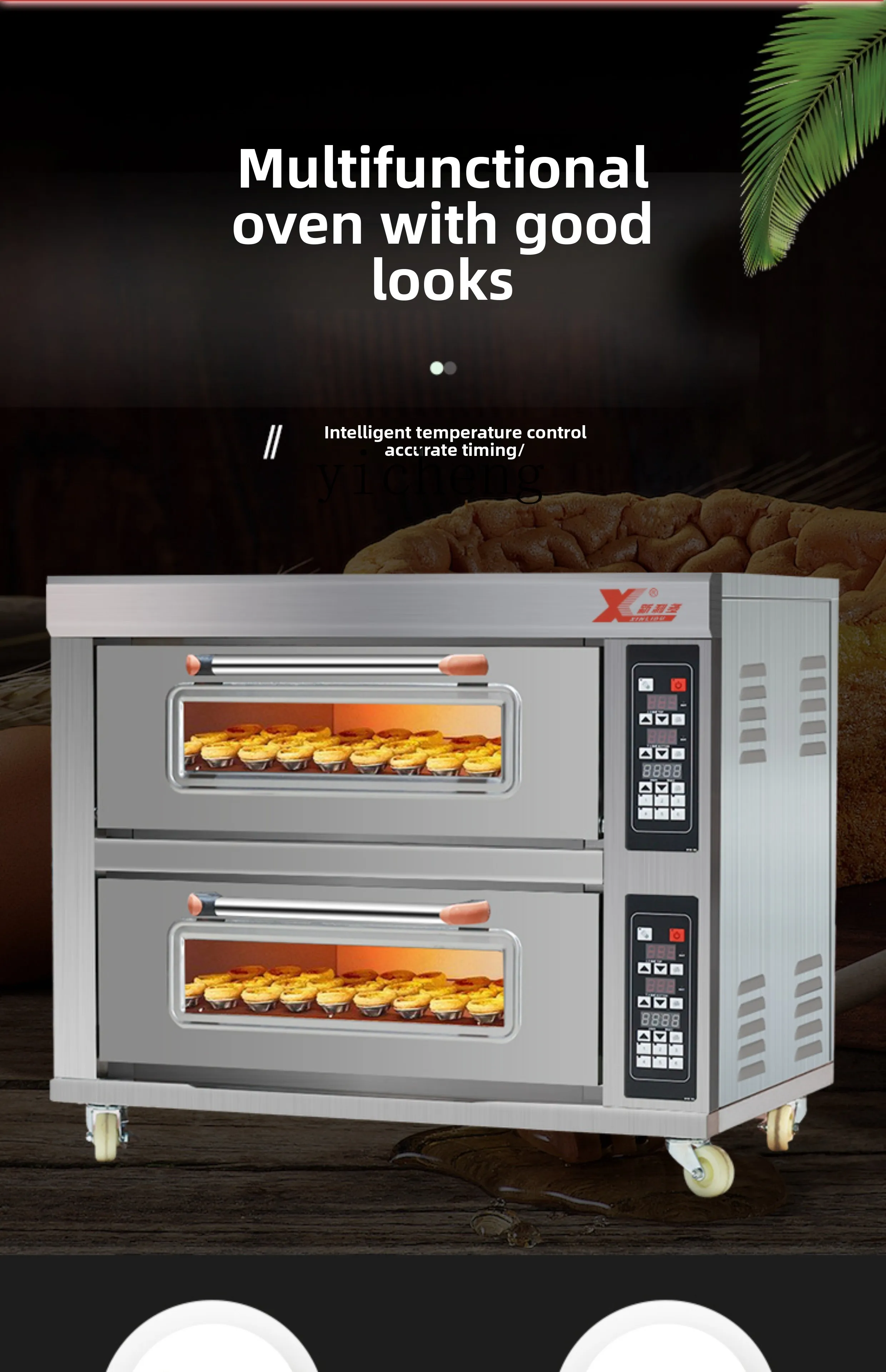 XL oven commercial large capacity bread cake pizza baking special two layers two plates
