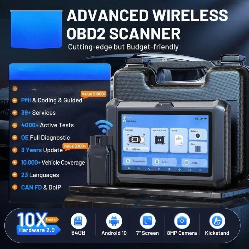 2026 XTOOL D7W Wireless by Directional Automotive Scan Tool Programmer Immo Key Code Machine with ECU Coding 39+ Reset