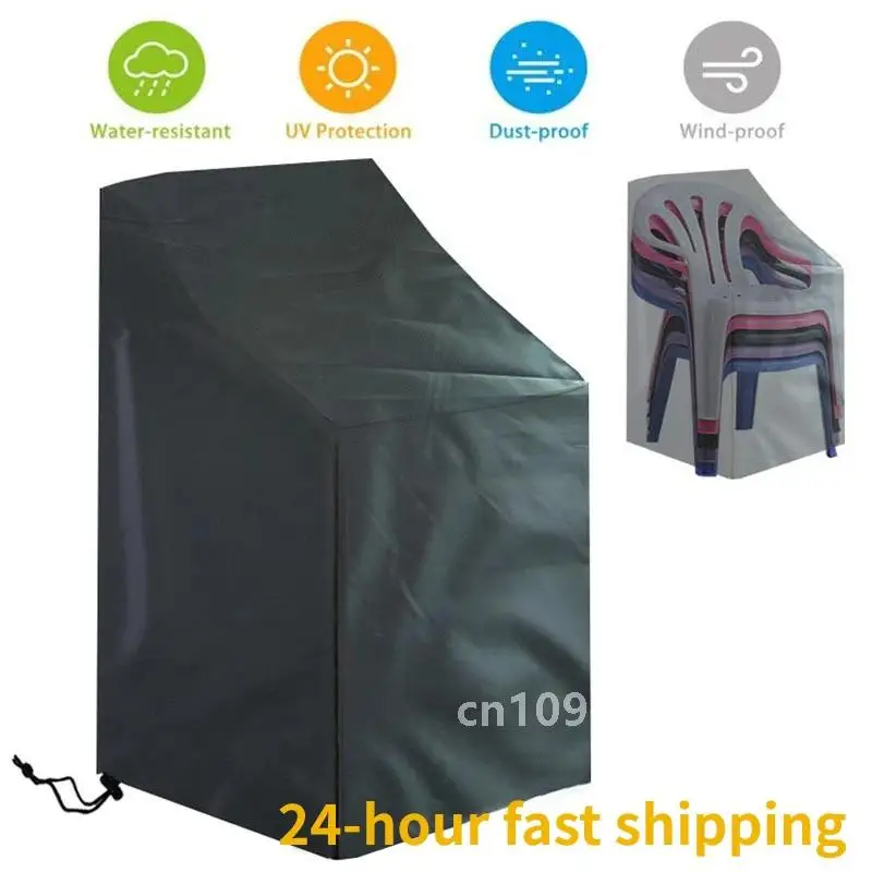 Stacked Chair Dust Cover Storage Bag Outdoor Garden Patio Furniture Protector High Quality Waterproof Dustproof Chair Organizer