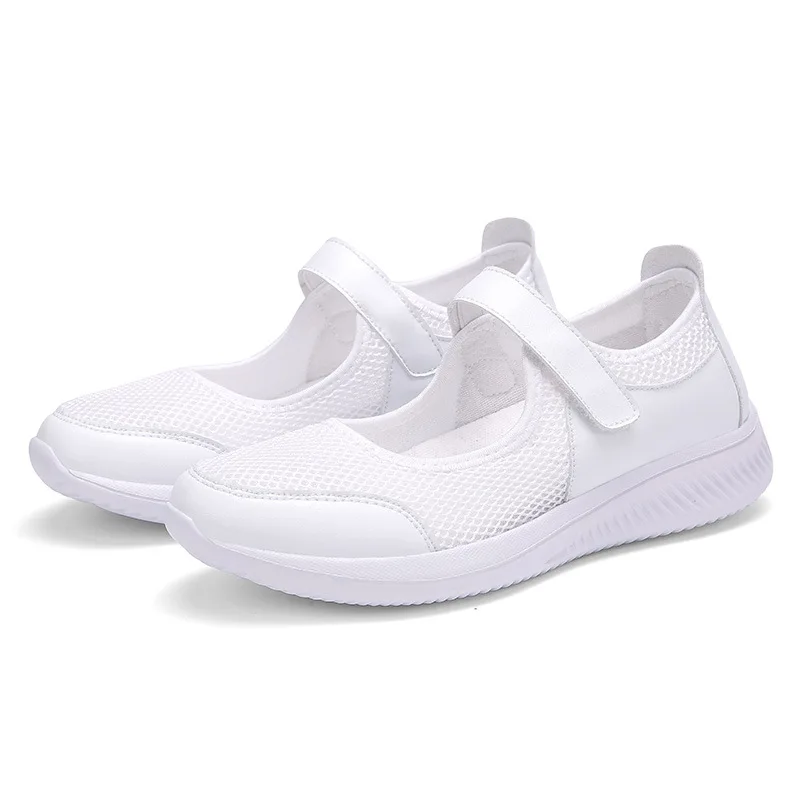 Breathable Mesh Women's Sneakers 2022 Hollow Out Non-slip Ladies Sports Shoes Summer Comfort Soft Sole Casual Flats Women New