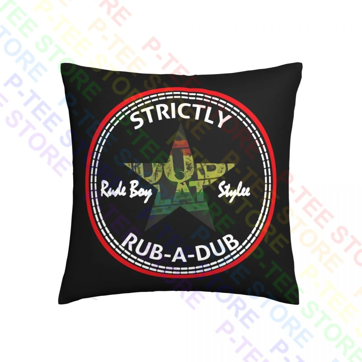 Funky Reggae Haile Selassie I Jah Rastafari Vintage Dancehall Rub A Dub Throw Pillow Cover Pillowcase Bedding