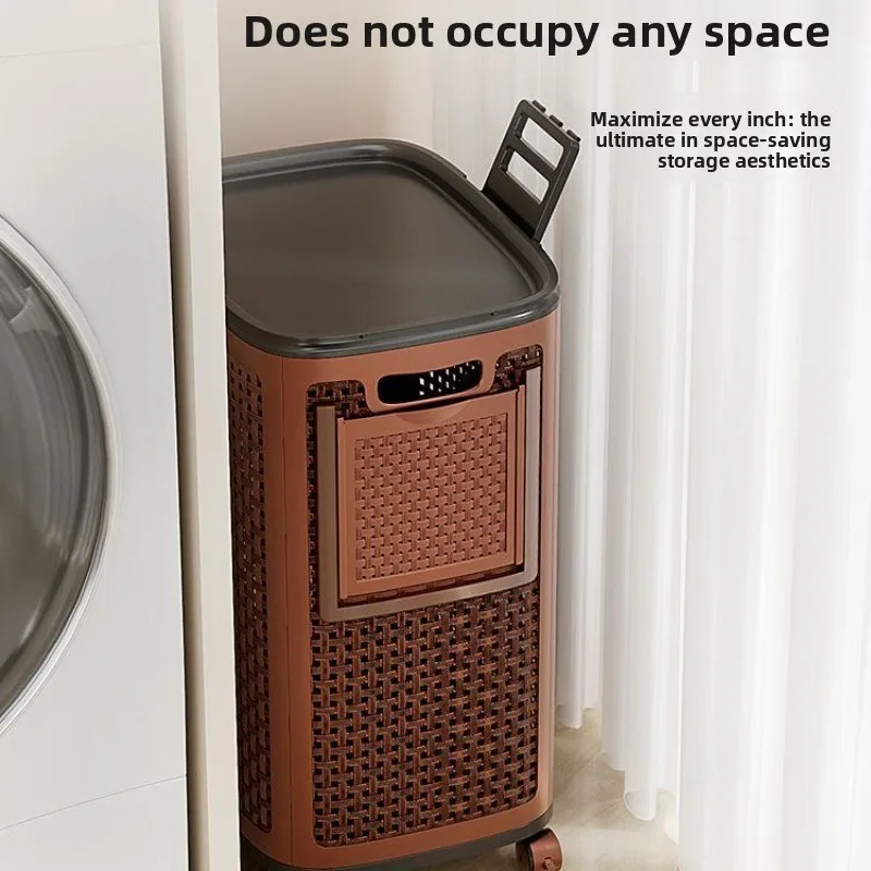 Household clothes mobile storage large-capacity basket, dirty clothes basket