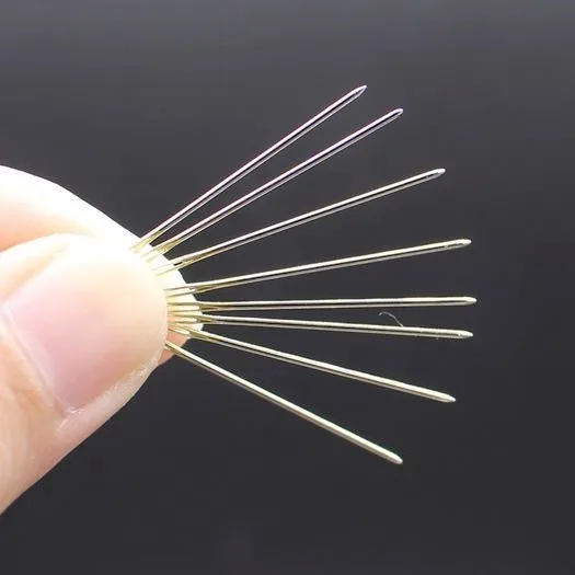 [YU] 100 PCS/Lot aiguilles de point de croix en tissu à broder queue dorée taille 24 pour 11CT