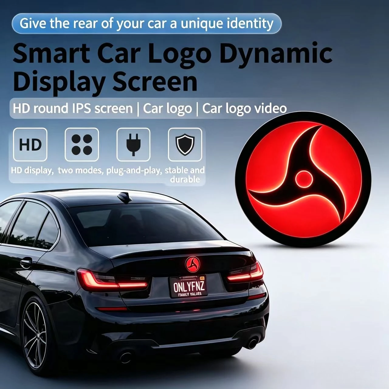 For G82 G30 G20 E87 E92 E91 E30 E46 E90 E60 F30 F10 E39 E36 F20 Hood Car Front Bonnet LogoLED dynamic multi-mode remote control