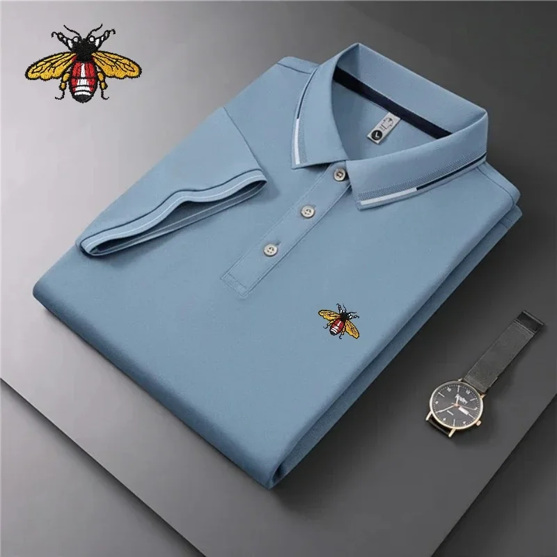 Summer New High Quality Embroidered Polo Shirt, Family Wear, Men's Fashion, Leisure, Breathable, Cool Short Sleeve T-shirt Top