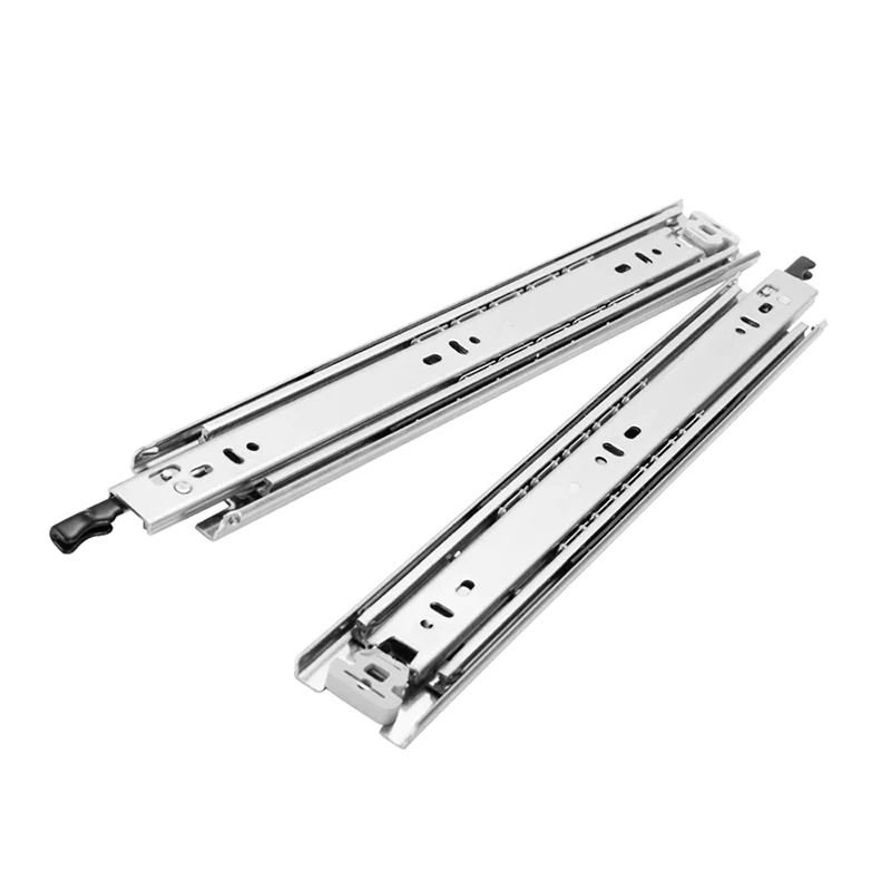 1 Pair 150 Lb Heavy Duty Locking Drawer Slides Full Extension Ball Bearing Rail with Lock Side Mount Cabinet RV Tool Box Runner