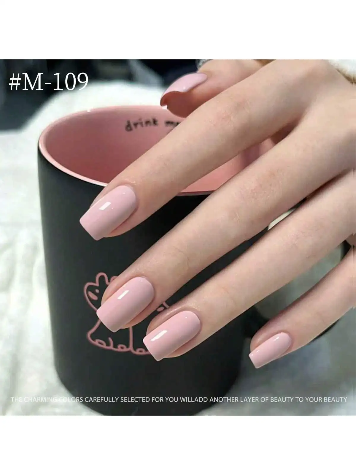 15 ml Nude Pink Gel Nagellack Reine Farbe Semi Permanent Nagellack Set Kit 6 Farben zur Auswahl für Maniküre Nagel Design