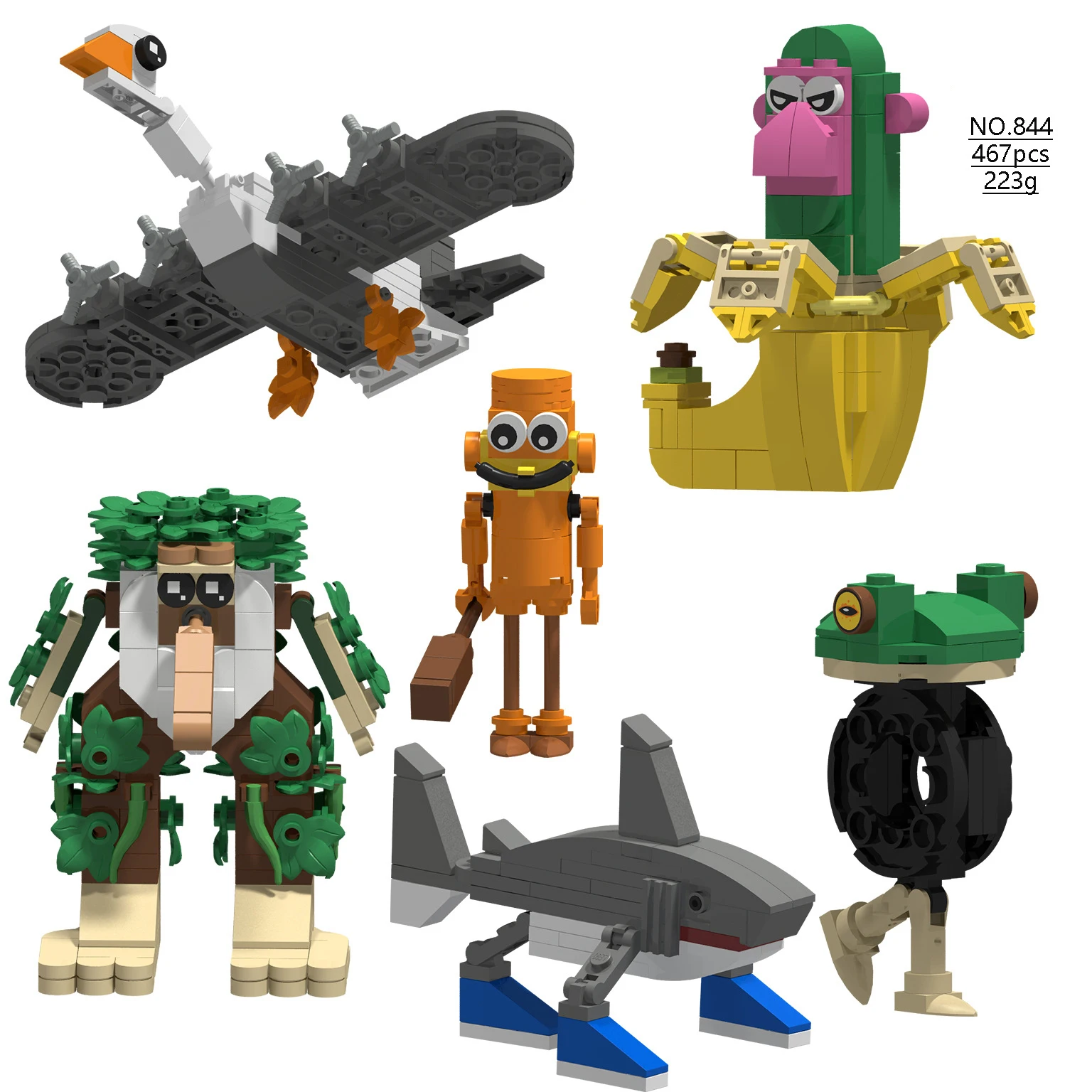 Set De Bloques De Construcción Italian Brainrot – Figura Coleccionable De 10-20 Cm Con Diseño De Culto, 120 Piezas