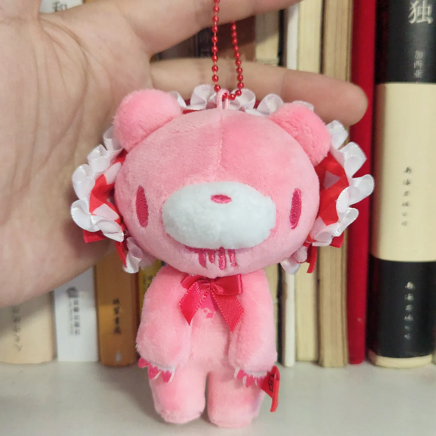 10CM Gloomy Bear Taschenanhänger Niedlicher Bären-Stil Weicher Plüsch-Schlüsselanhänger Y2K-Stil Handgefertigter Schlüsselanhänger Geburtstagsgeschenk – Detail 8