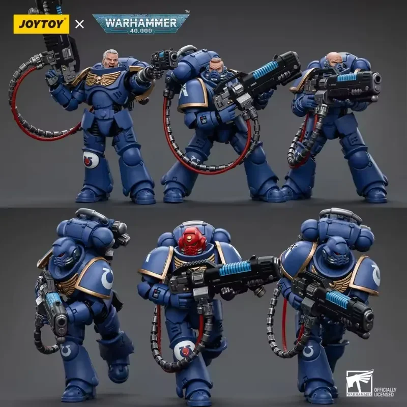 [IN STOCK] JOYTOY Warhammer 40K Ultramarines Hellblasters Action Figure Sergeant Ulaxes Brother Paxor/Torsus Joint Movable Model