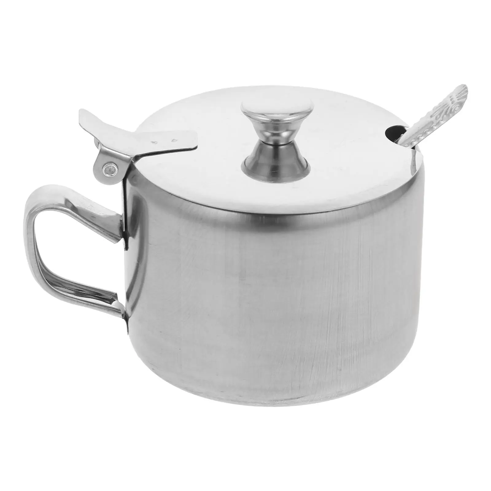 Stainless Steel Bowls Spice Jars with Lid Spoon Kitchen Condiment Containers Easy Kitchen Condiment Jar Fresh Storage