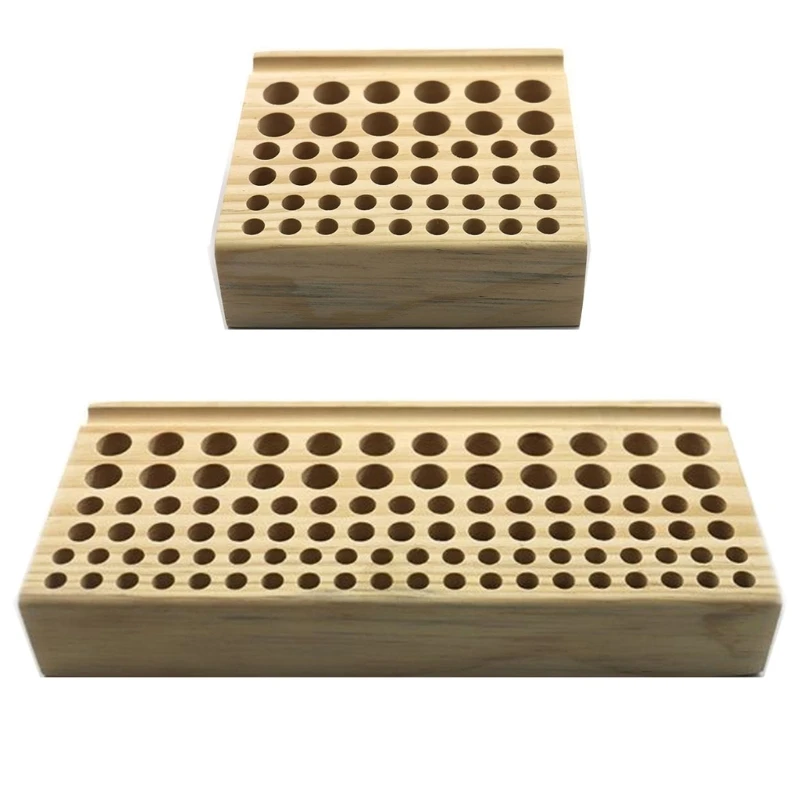 46/98 Holes Leather Craft Tool Rack Wooden Tool Stand Holder
