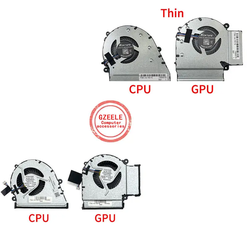 New CPU GPU Cooling Fan for Hasee Thor TR Dino-X5 X6 X7 X8 911 DINO G8000 TR911 Fan Thickness For Thunderobot 911