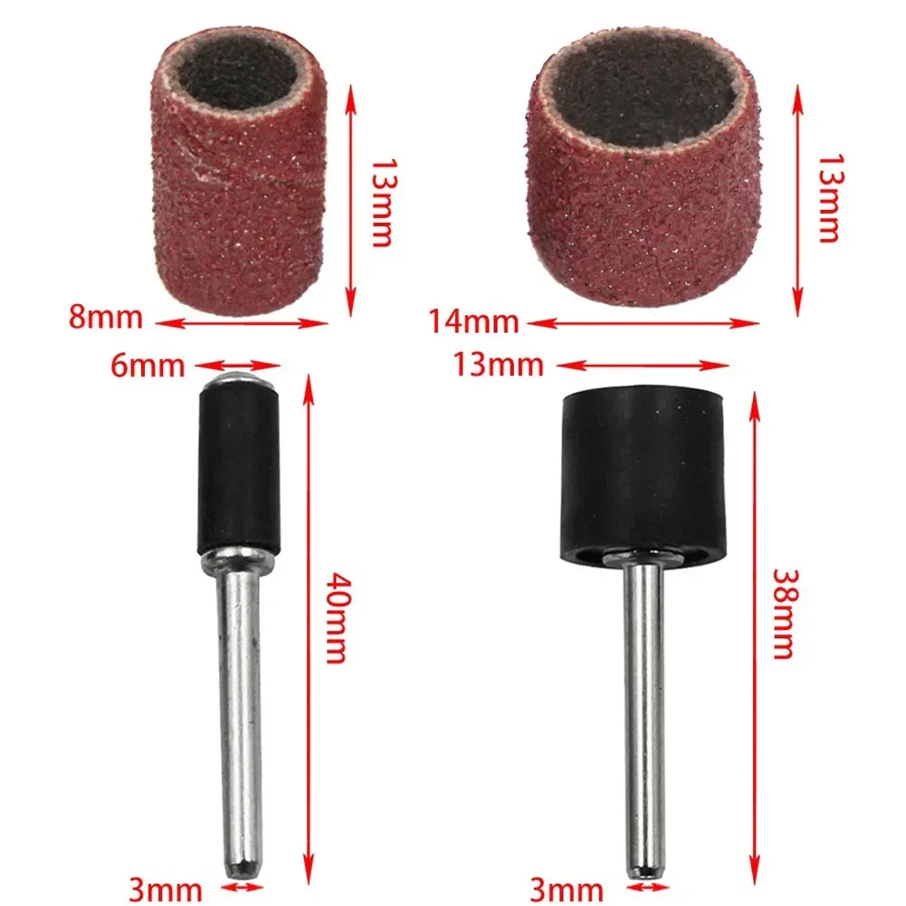 22Pcs Sanding Ring With Rod Abrasive Rotary Tool Kit Sanding Drum Grinding Head Electric Drill Machine Grinding Sand Rin