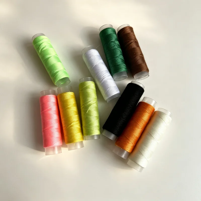 24 Farben Nähgarn 100% Polyester Garn Nähgarnrolle Maschinen- und Handstickerei für Heim-Nähset – Detail 7
