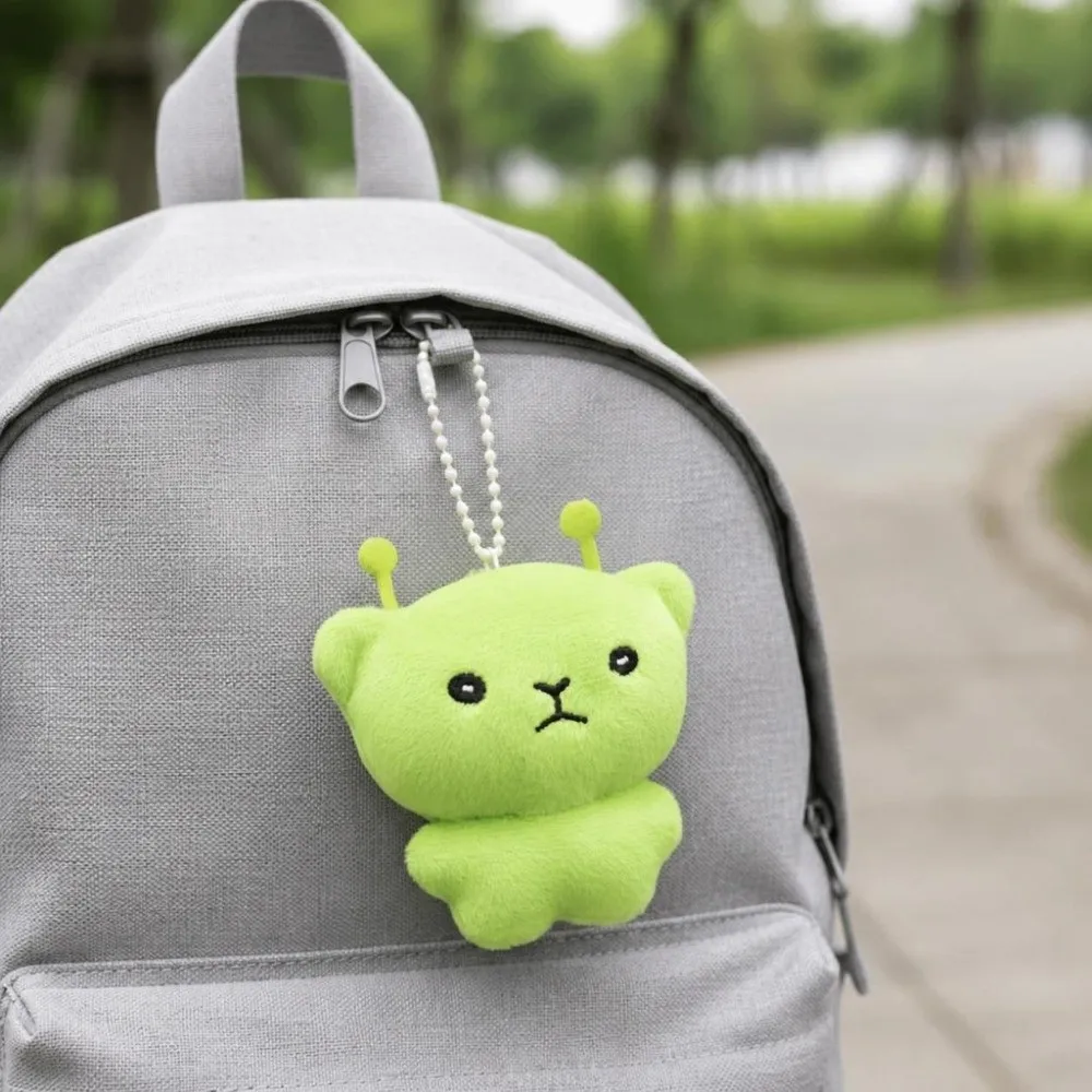New Soft Backpack Pendant Mini Cute Star Mobile Phone Rope Kawaii Style Adorable Alien Cat Keychain Accessories Gifts