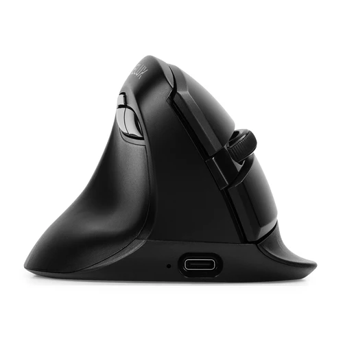 Delux M618ZD Ratón Vertical inalámbrico ergonómico de mano izquierda Bluetooth 2,4 GHz recargable silencioso clic ratones para oficina mano pequeña