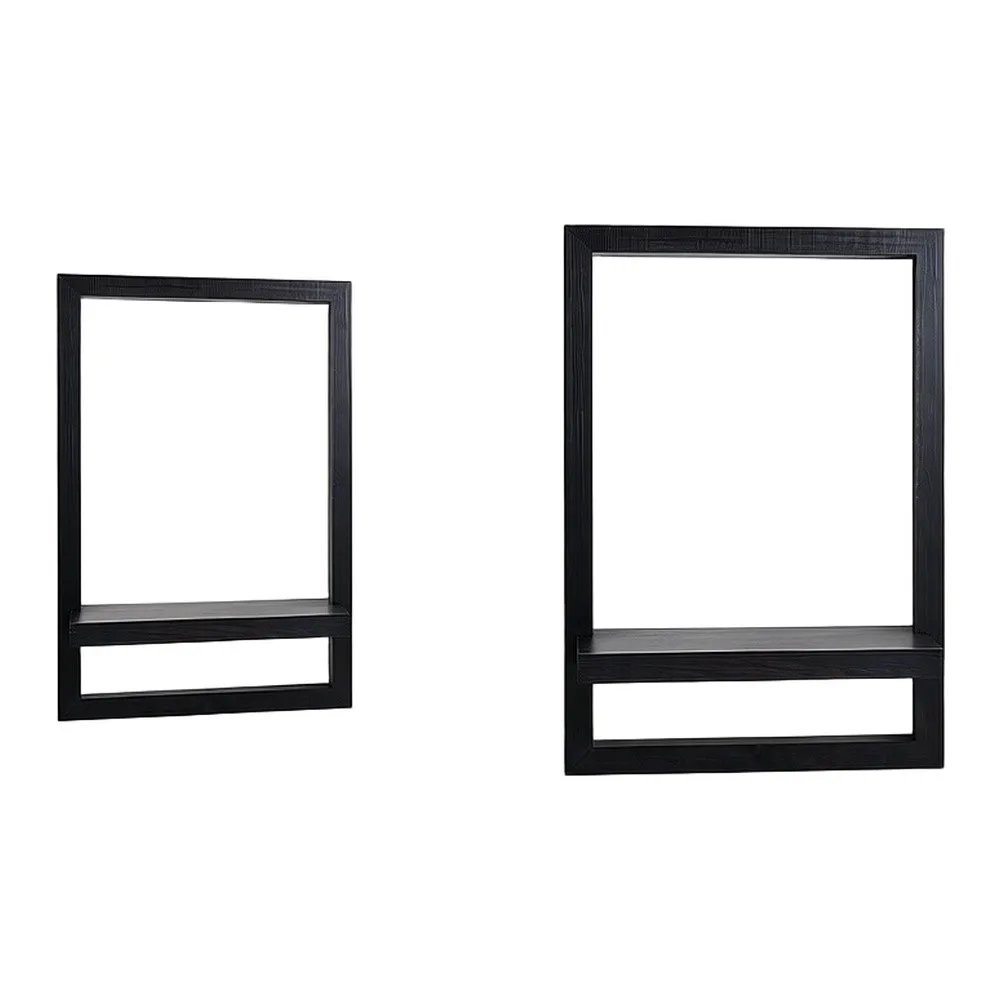 2 Pack Solid Pine Floating Shelves 19.5 x 30 cm for Indoor Plants Wall Decor Stylish Space Saving Solution for Small Rooms