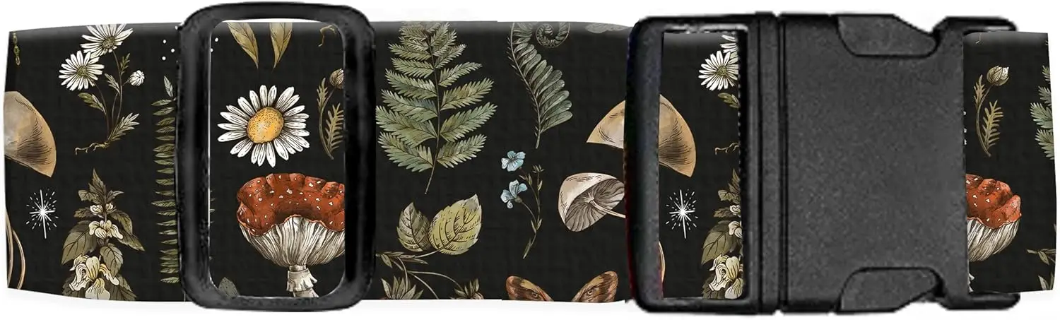 

Регулируемые ремни для багажа с быстросъемной пряжкой, милый дизайн в стиле бохо с грибами, для чемоданов 20-32 дюйма, прочные аксессуары для путешествий