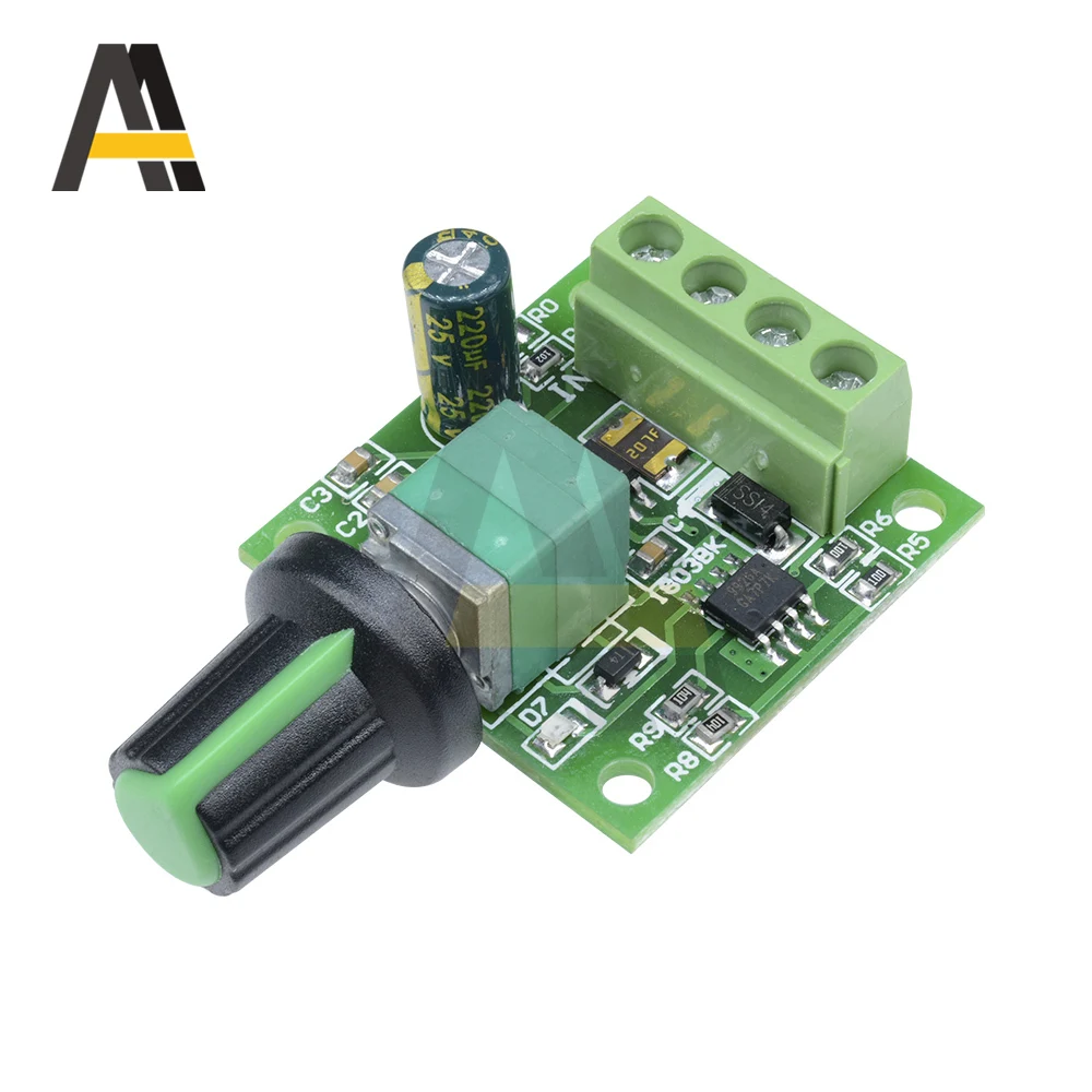 Velocidad del motor de CC PWM ​ ​ Regulador 1,8 V 3V 5V 6V 12V 2A 1803BK PWM Controlador de velocidad del motor Interruptor regulador de velocidad del motor de bajo voltaje