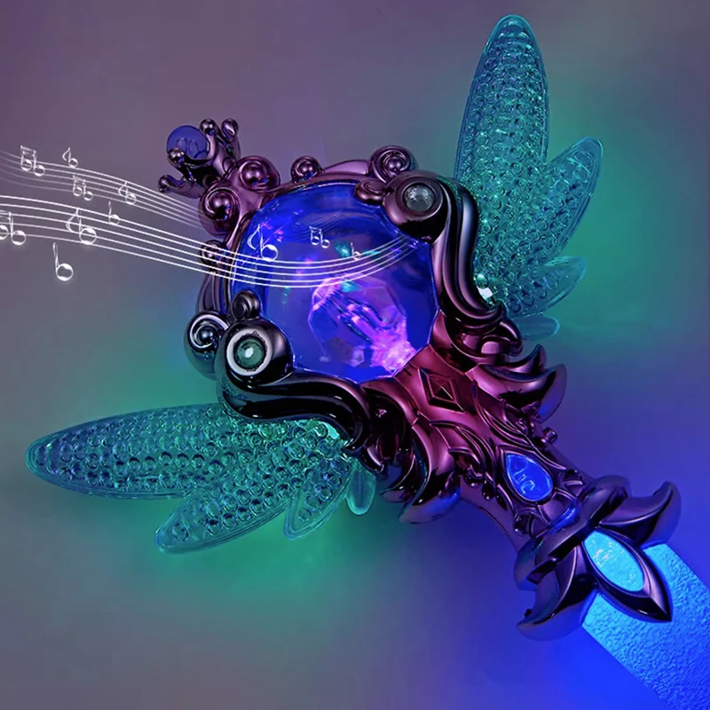 Girls Princess Crystal Magic Wand Kids Toys Beautiful Wings With Music Lights Magic Wand Little Girls Light-emitting Toys