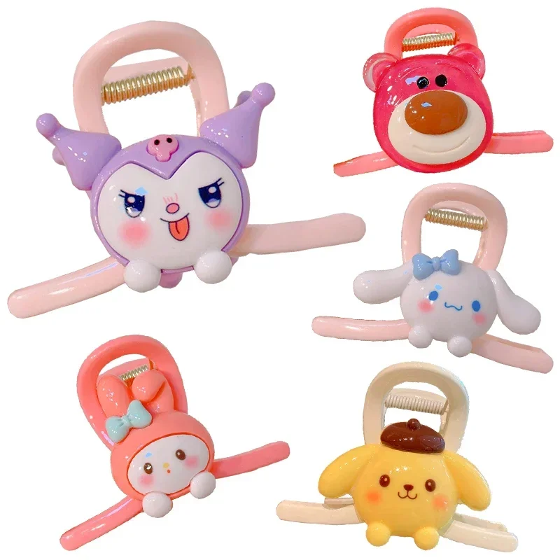 

Hello Kitty Sanrio Lotso Hairpins Women Cinnamoroll Hair Clips Kuromi Hair Claws Girl Melody Hair Accessory Kids Cute Party Gift