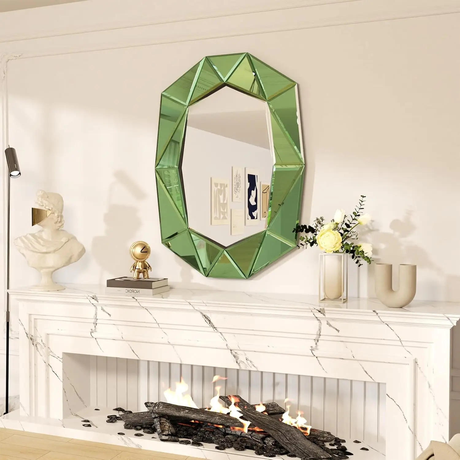 Irregular Vintage Accent Mirror 4