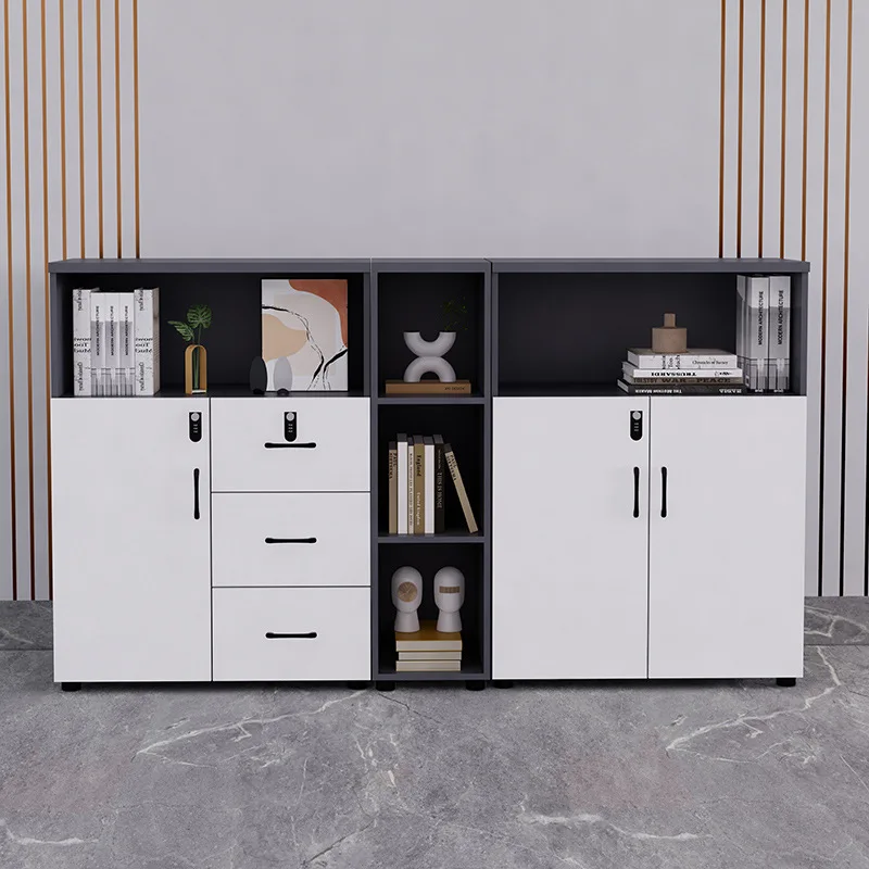 Office Floor Cabinet Data Locker with Password Lock Partition Cabinet Side Storage Drawer Security