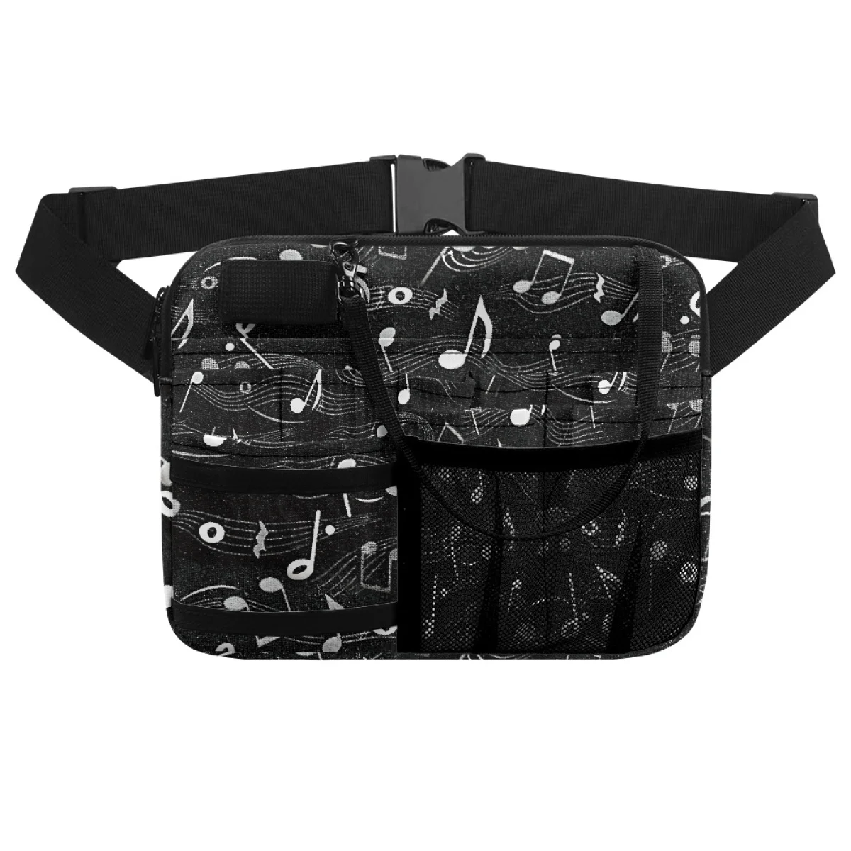 Music Note Printing Casual Ladies Waist Bag Fashion Portable Adjustable Nurse Belt Bag Gift Medical Pack Nursing Organizer Pouch