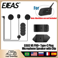 EJEAS V6 PRO+ Motorcycle Intercom Interphone Vnetphone Intercom Accessories Type c Plug with Speaker Earphone Stereo Suit & clip