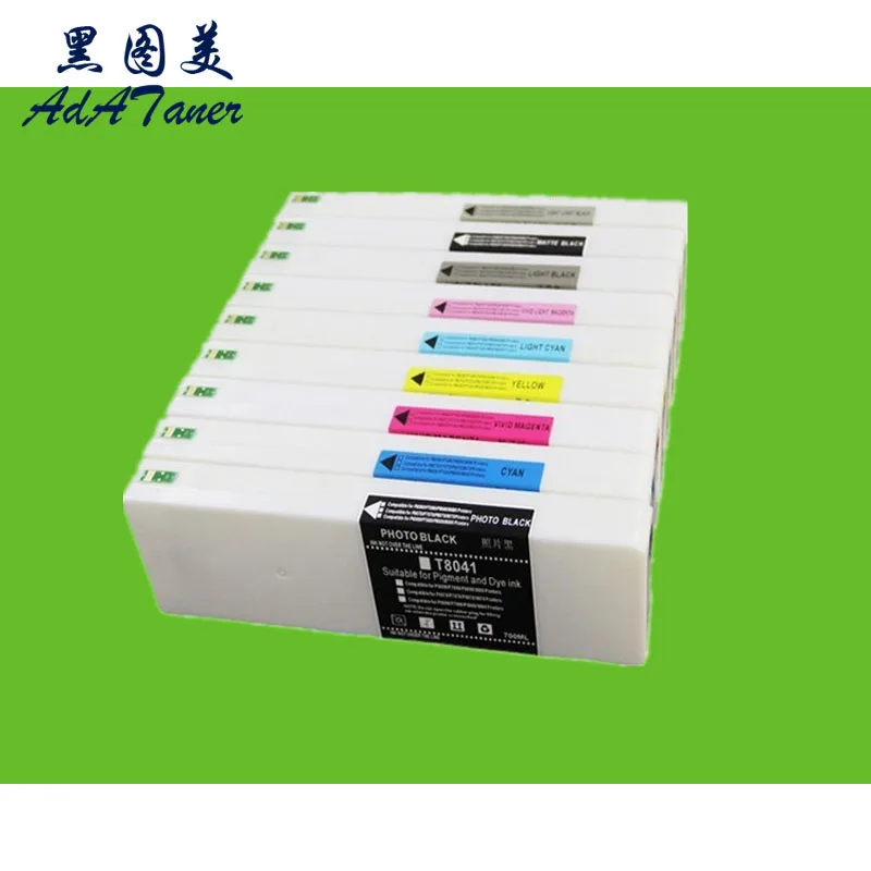 700ML NEW 11 Color Premium T8041-T8049 T804A T804B Ink Cartridge Compatible For Epson SureColor P6000 P7000 P8000 P9000 Printer