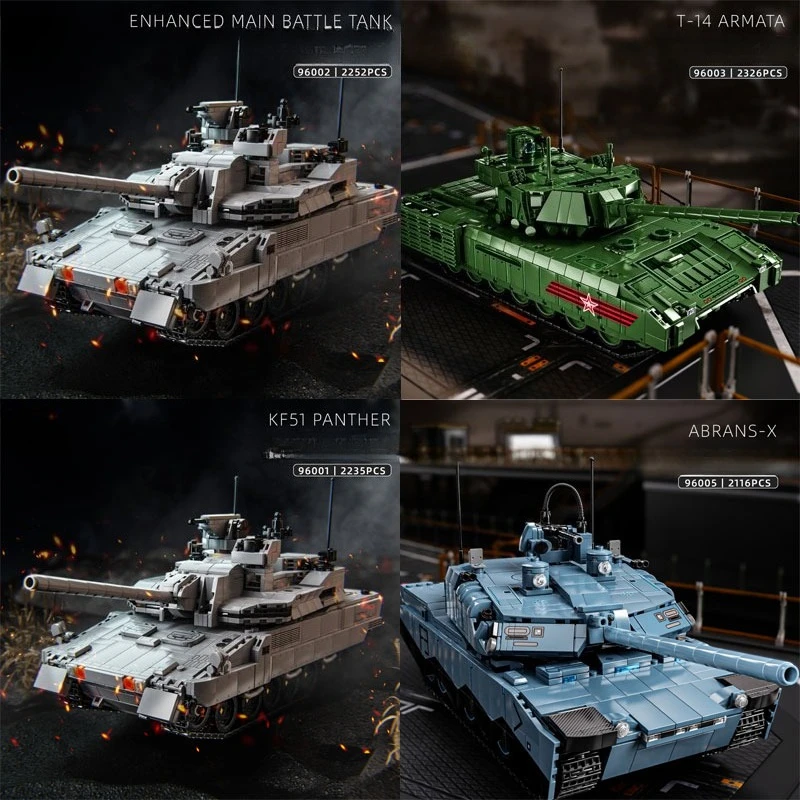 سلسلة عسكرية دبابة قتال اللبنات ألعاب أطفال WW2 سيارات مدرعة MOC الطوب الأسلحة بانزر نموذج الكبار الاطفال الهدايا #2