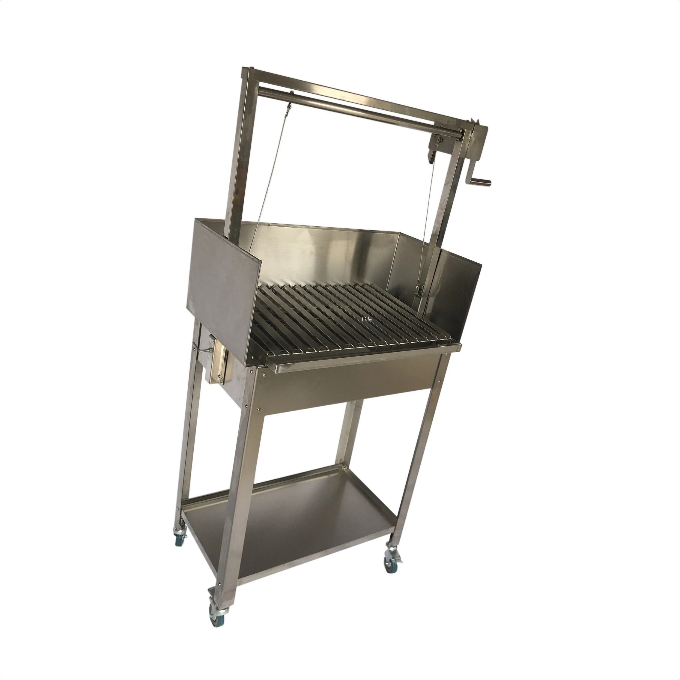 Argentine Grill Outdoor Santa Maria Grill Height Adjustable with Windshield