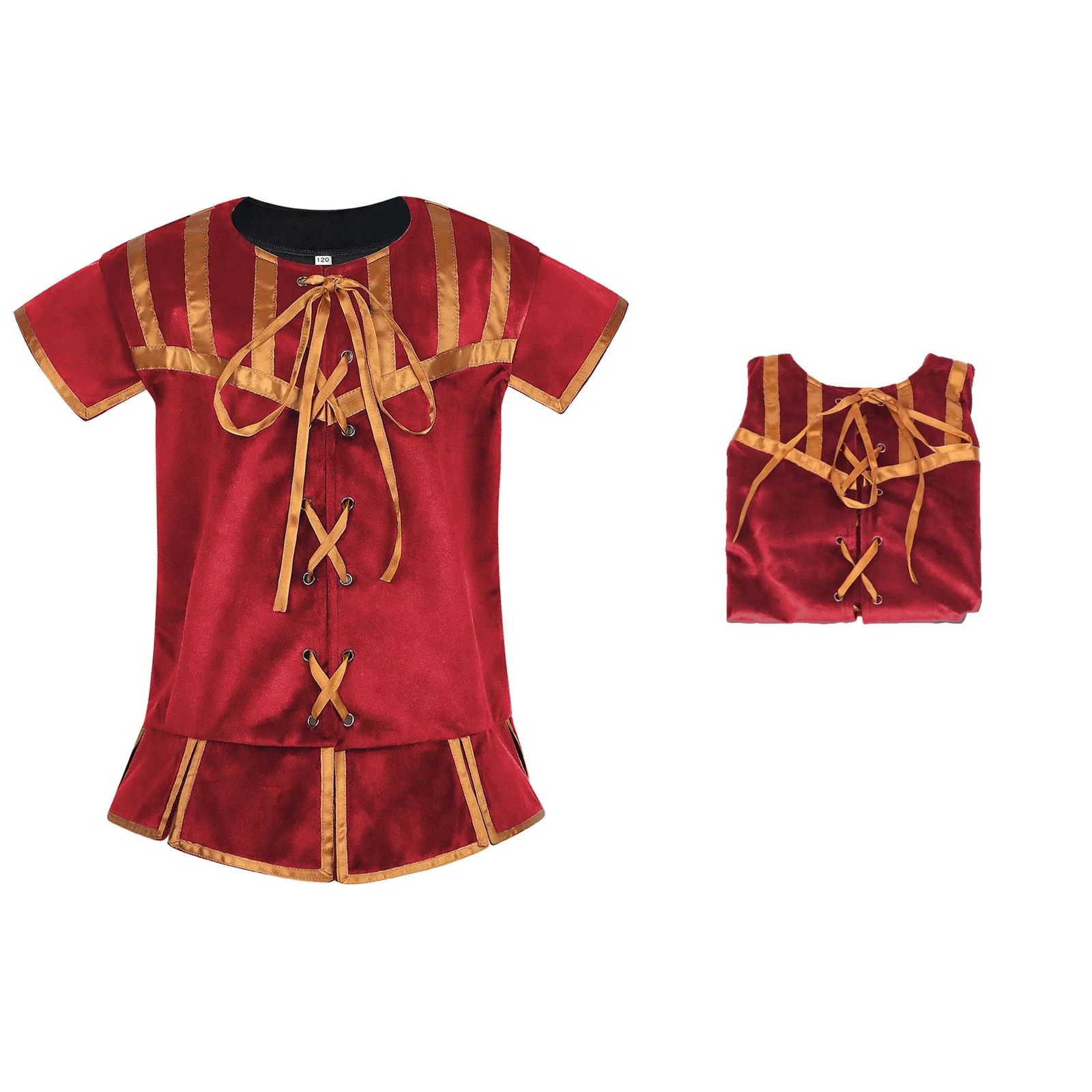 Medieval Renaissance Colonial Costume Waistcoat Vintage Tudor Prince Cosplay Vest TopsBoys Hallowee Carnival Party Outfits Kids