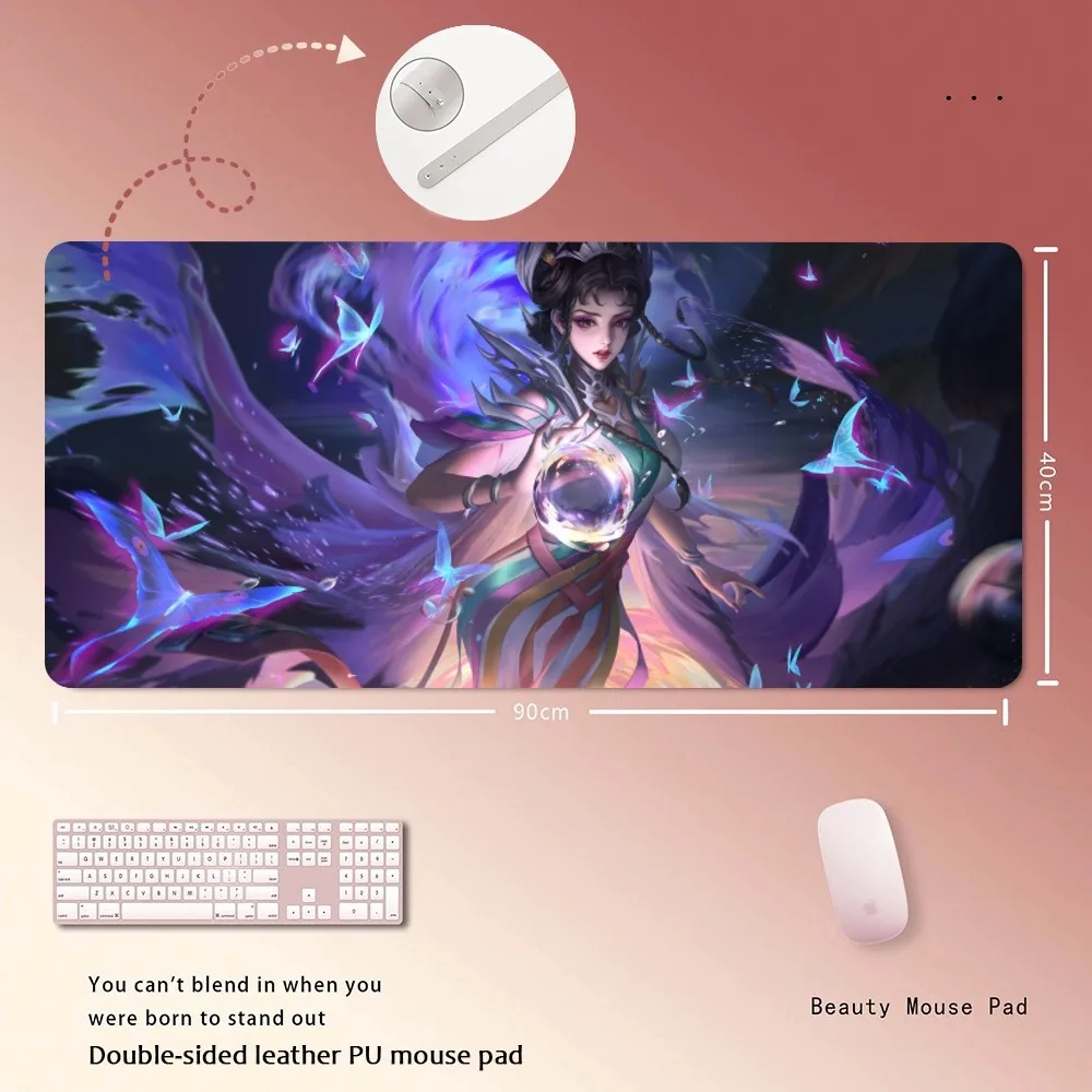 H-HonorS Of K-Kings Mouse Pad XXL Gamer PU Leather Size For Office Mat Desk Waterproof Table Anime Mat Gameing