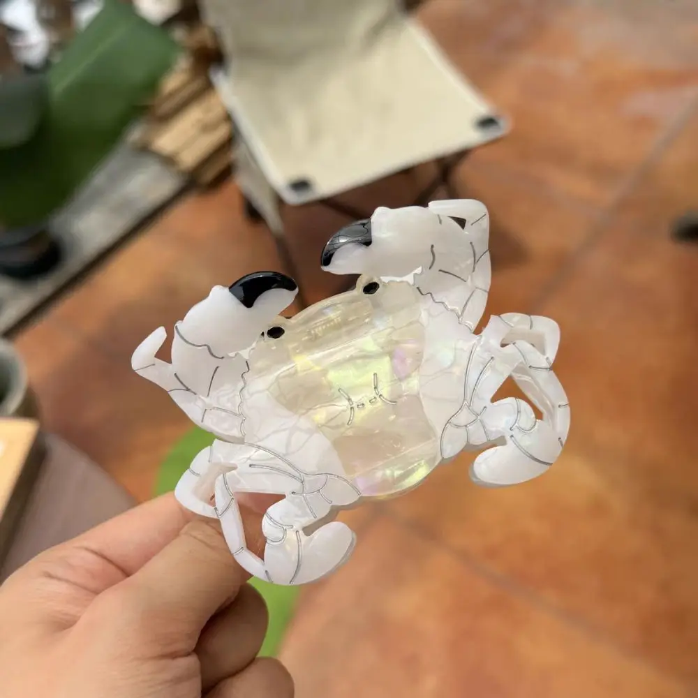 

Fashion Sweet Crab Acetate Hair Clip Lovely Geometry Ocean Animal Shark Clip Ponytail Clip Novetly Creative Hair Claw Daily