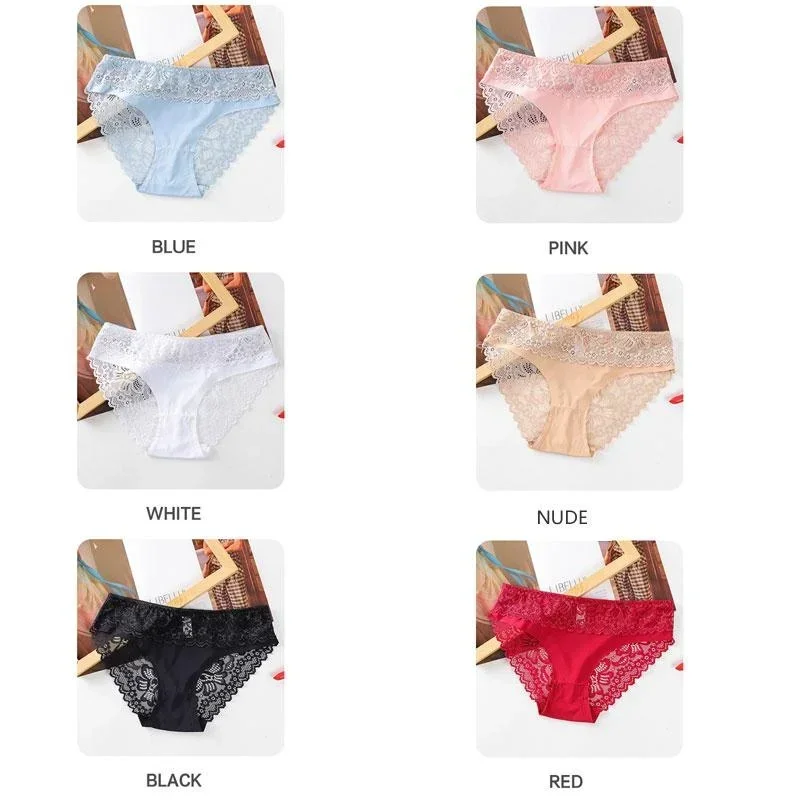 Underwear Panties for Womens Panties Set Intimate Lingerie Lace Nylon Briefs Transparent Pantie Female